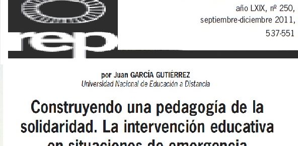 Revista española de pedagogía - Construyendo una pedagogía de la solidaridad - Juan García Gutierréz