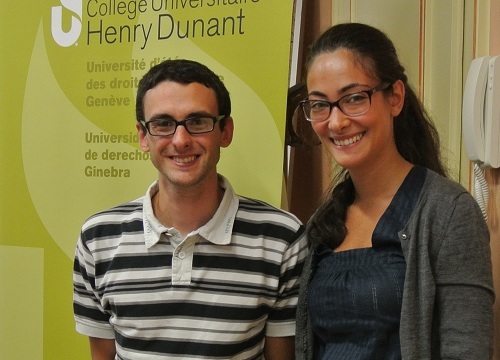 Due giovani di N. H. al Corso estivo sui Diritti Umani del College Universitaire Henry Durant 2