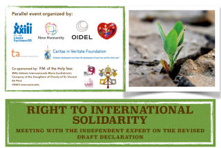 Right to international solidarity event