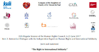 The right to international solidarity
